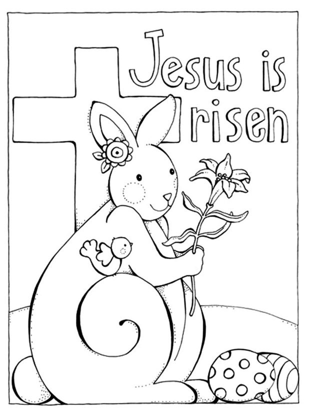 jesus easter sunday coloring page