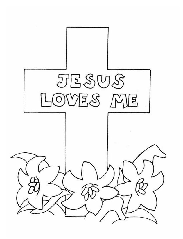 Jesus loves me coloring page