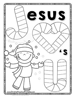 jesus loves me winter coloring pages