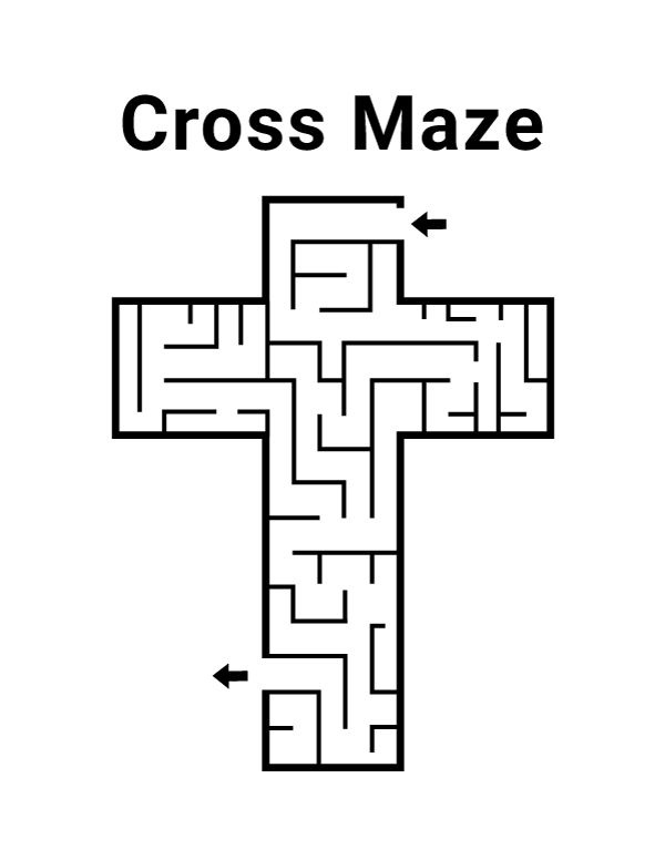Jesus Maze Coloring Page