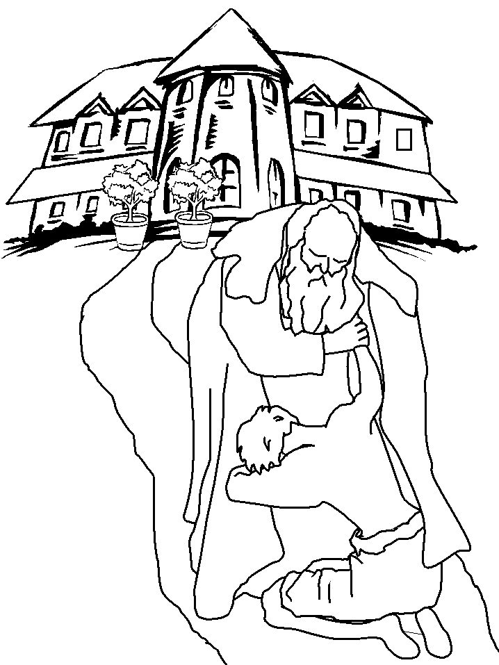 Prodigal Son Bible Coloring Page & coloring book.