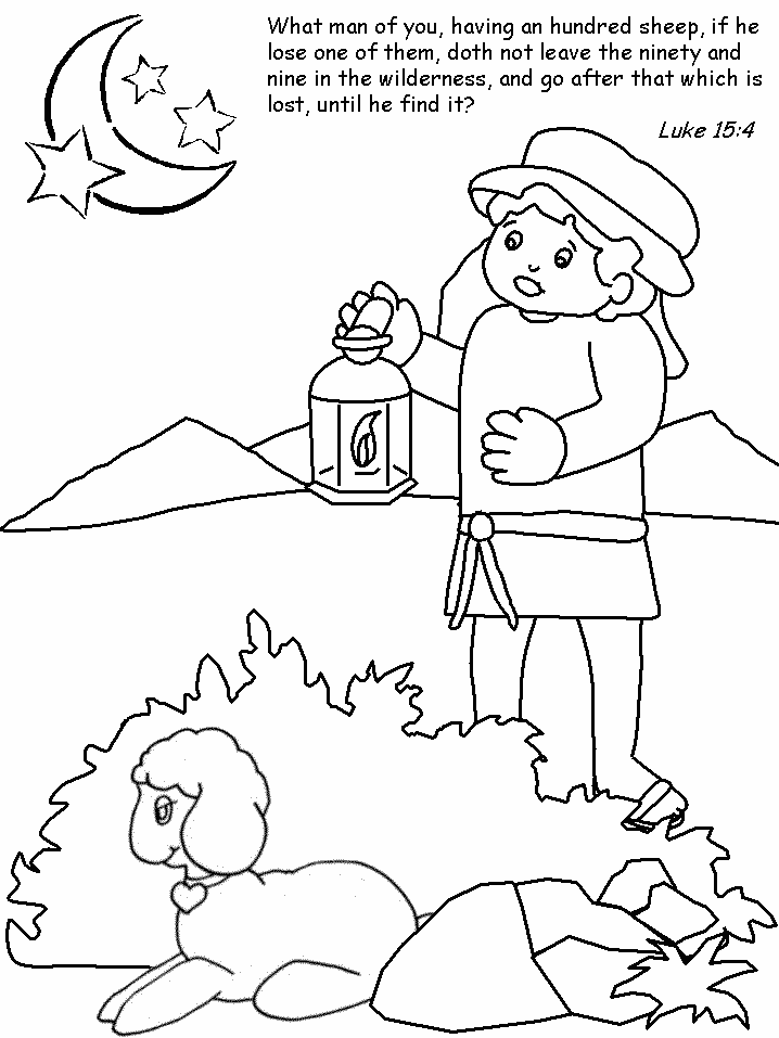 Jesus Parablelostlamb Bible Coloring Pages