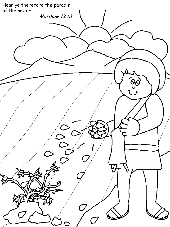 Jesus Parablesower Bible Coloring Pages