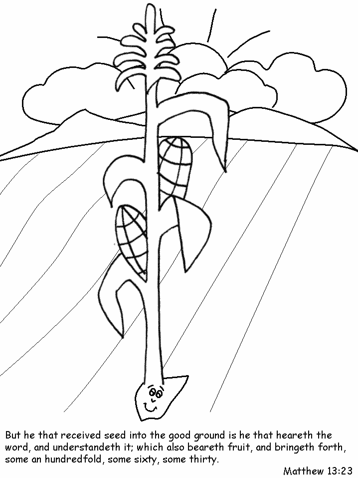 Parable Sower Bible Coloring Page For Kids