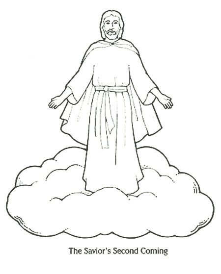 Jesus Second Coming Coloring Page