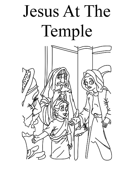 Jesus Temple Coloring Page