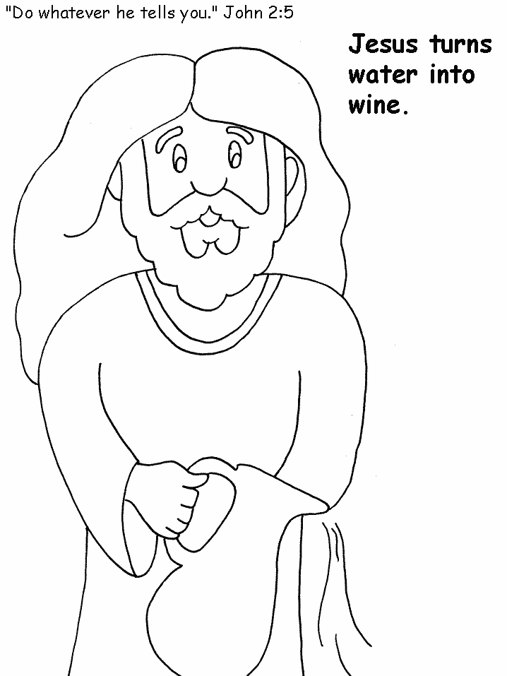 Jesus Wedding Bible Coloring Pages