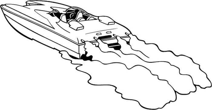 Jet Boat Coloring Pages