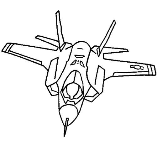 Jet coloring page