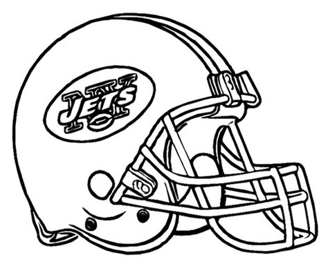 jets helmet coloring page
