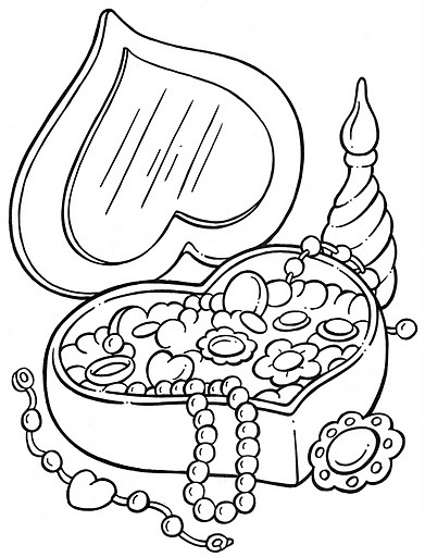 Jewelry Box Coloring Page