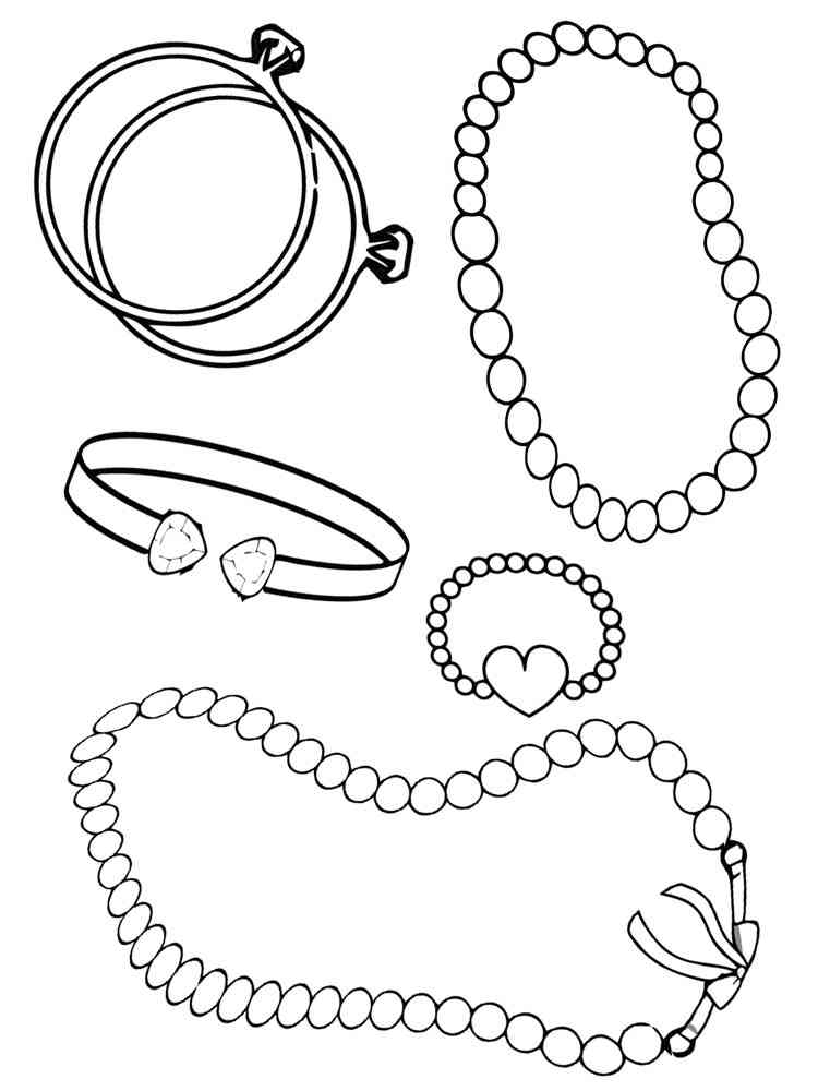 Jewelry Coloring Pages Kids