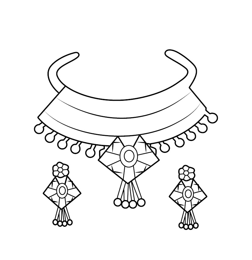jewelry coloring pages pr