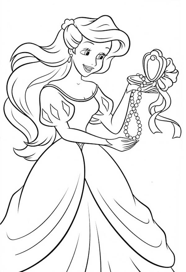 Jewelry for Princess Coloring Pages