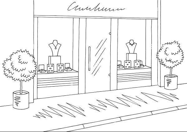 Jewelry Store Coloring Pages