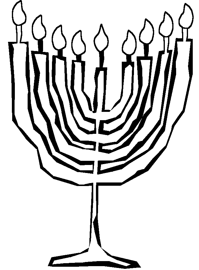 Jewish Candle Color Pages