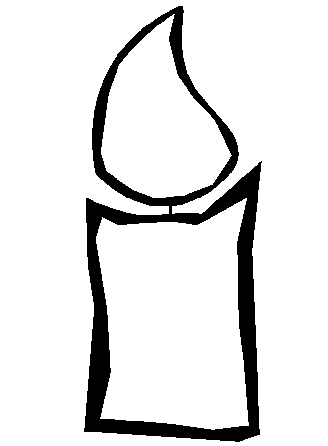 Jewish Candle Coloring Page