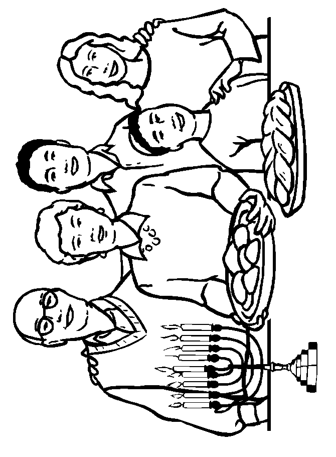 Jewish Family Coloring Pages