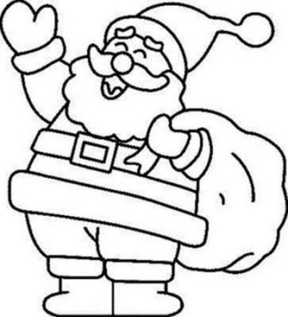 Jolly Santa Claus Coloring Page Coloring Page Book For Kids