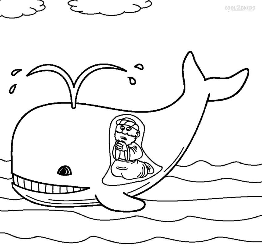 Jonah and the Whale Coloring Page