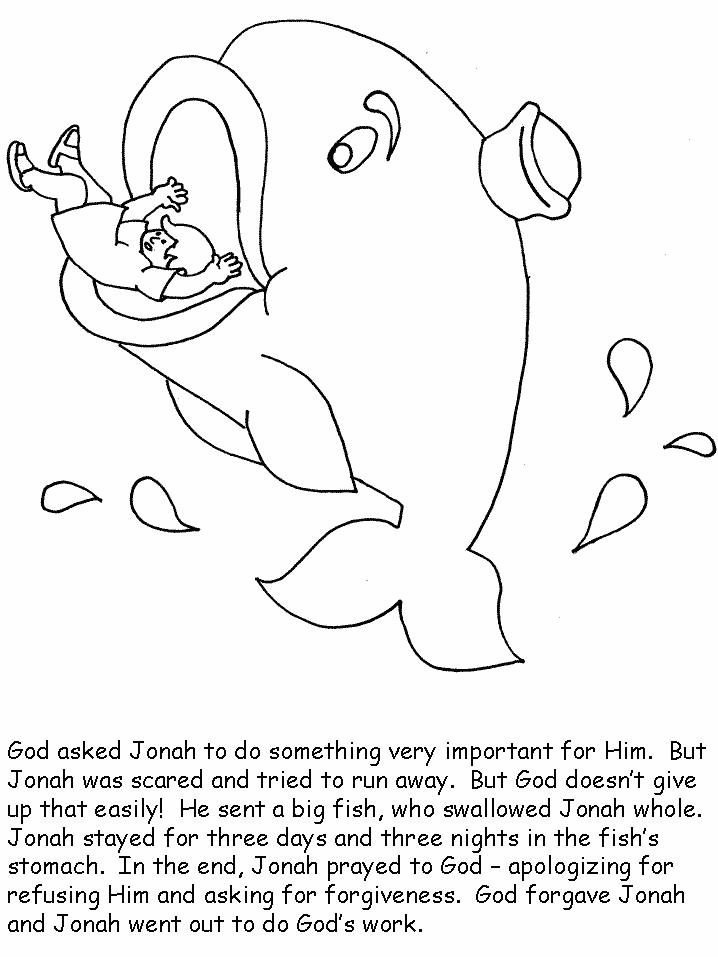Jonah Bible Coloring Pages