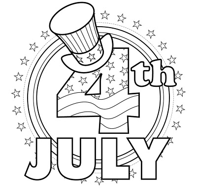 July 4th Coloring Page