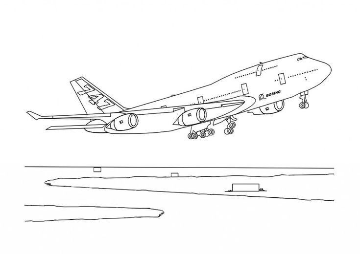 jumbo jet coloring pages