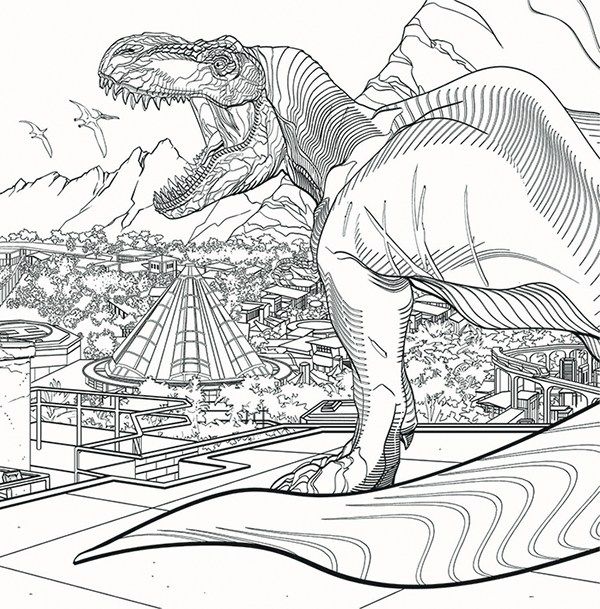 jurassic park dinosaur coloring pages
