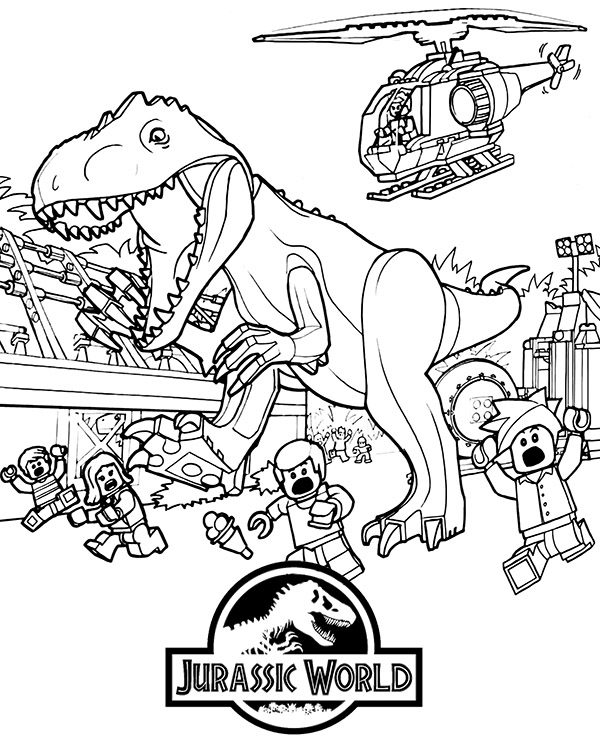 jurassic world lego dinosaur coloring pages