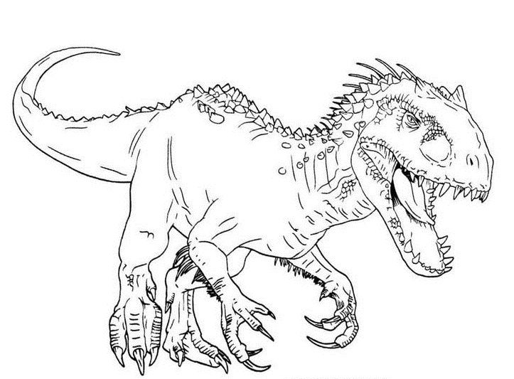 jurassic world printable dinosaur coloring pages