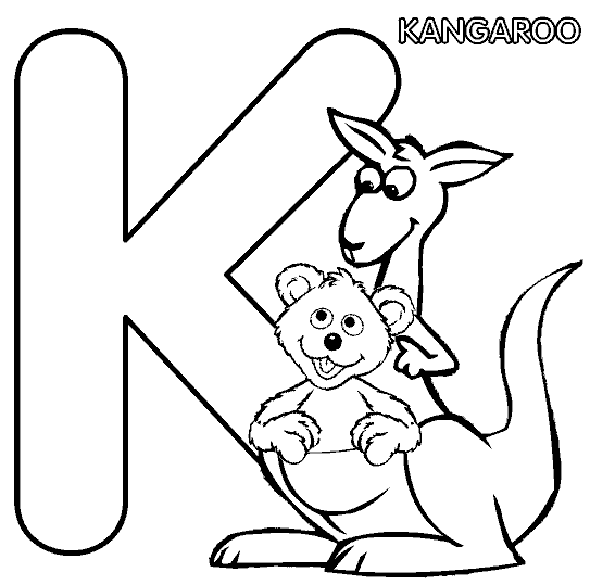 Letter K Coloring Page