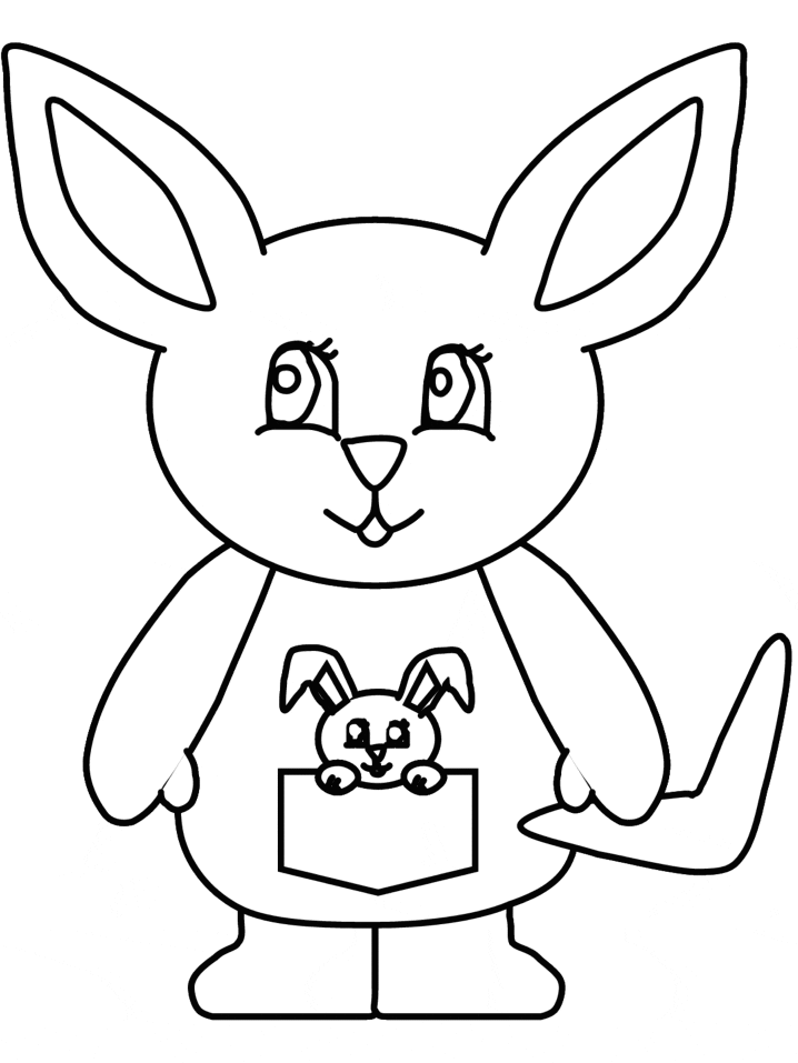 Kangaroo Coloring Page Free