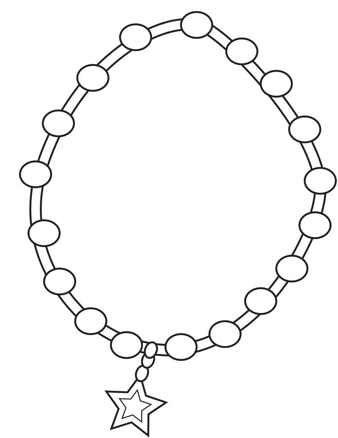 Kid Jewelry Coloring Page