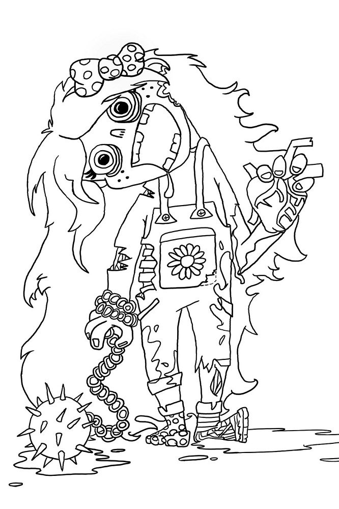 kid zombie coloring pages