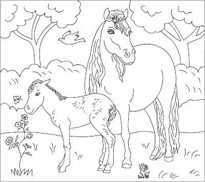 kids coling pagrs to print off horse coloring pages