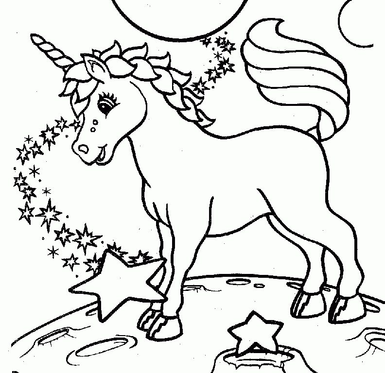 kids coloring pages unicorn