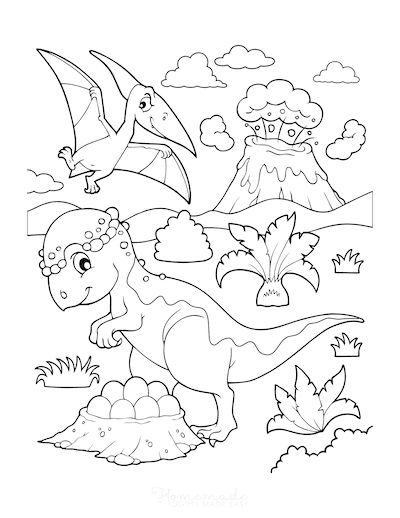 kids dinosaur coloring pages