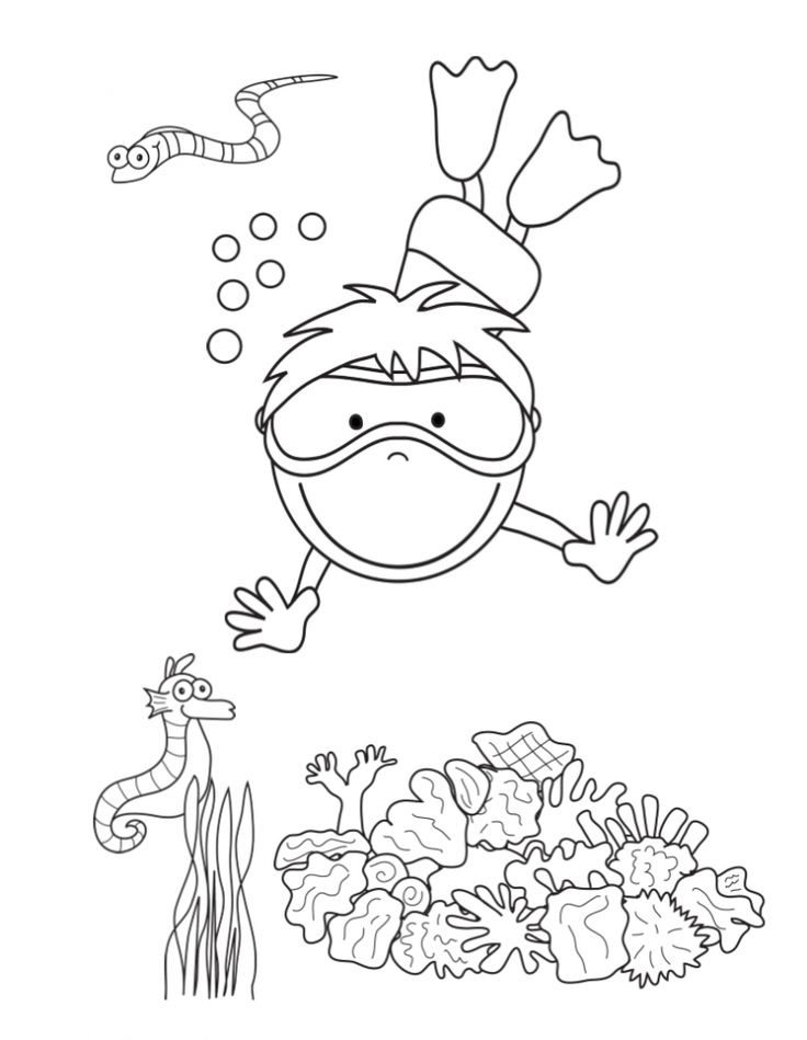 kids network printable preschool coloring pages of water