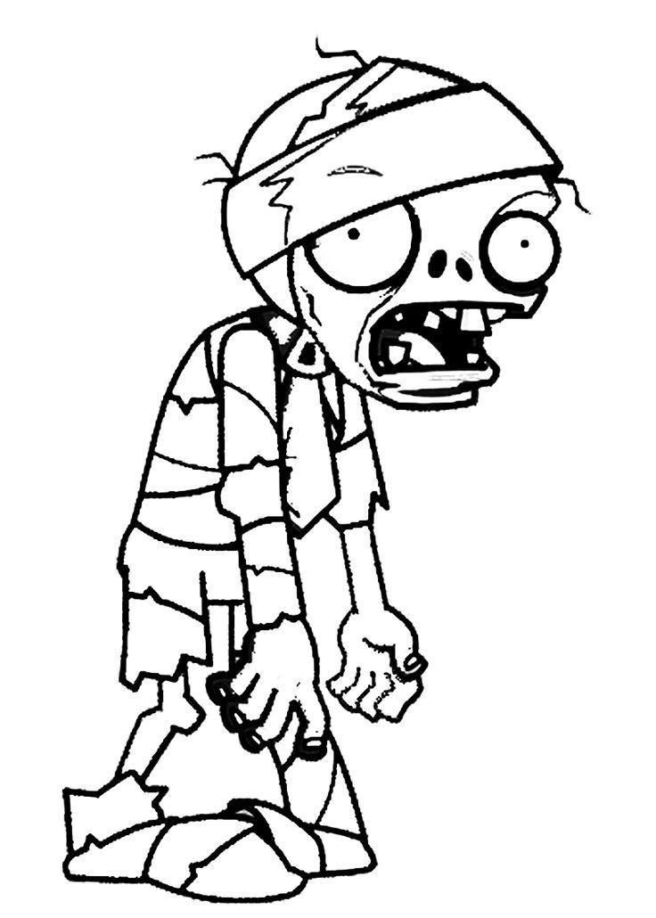 kids zombie coloring pages