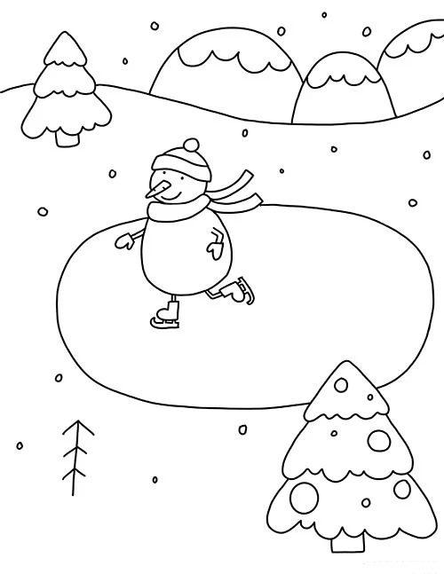 kindergarden winter coloring pages