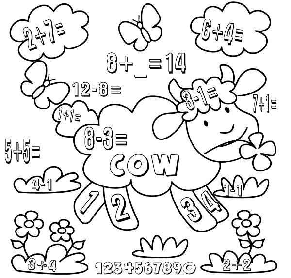 kindergarten math coloring pages