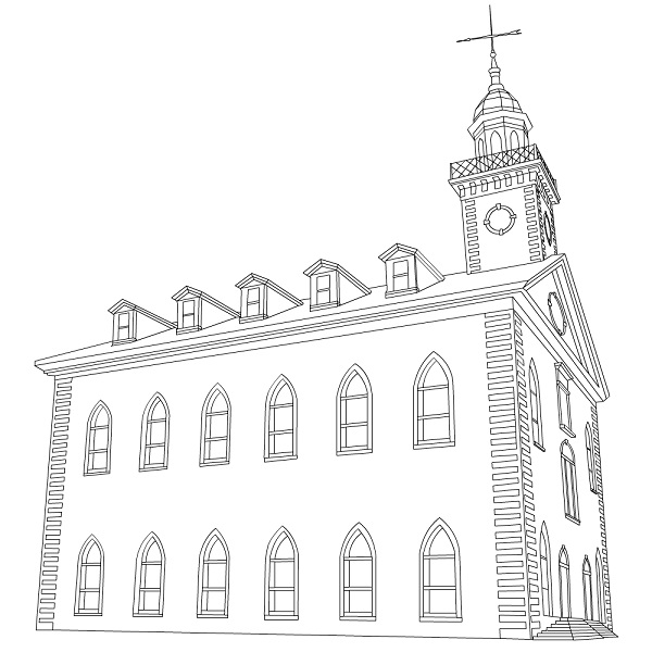 Kirtland Temple Coloring Page