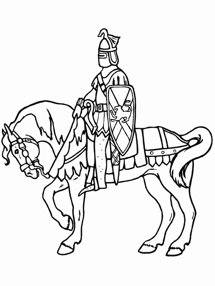 Knight People Coloring Pages