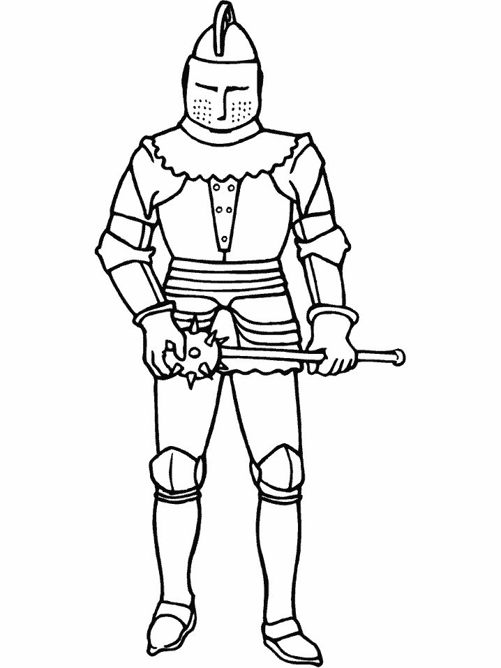 Knight Armor Coloring Pages