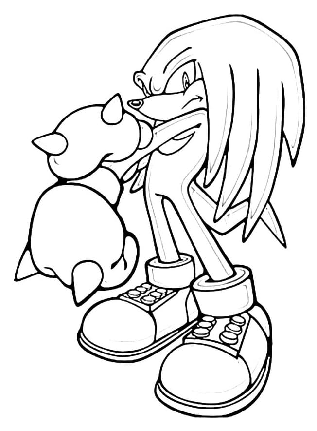 Knuckles Coloring Page