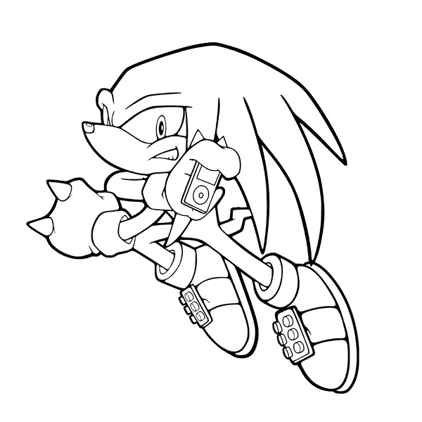 Knuckles Sonic Coloring Pages