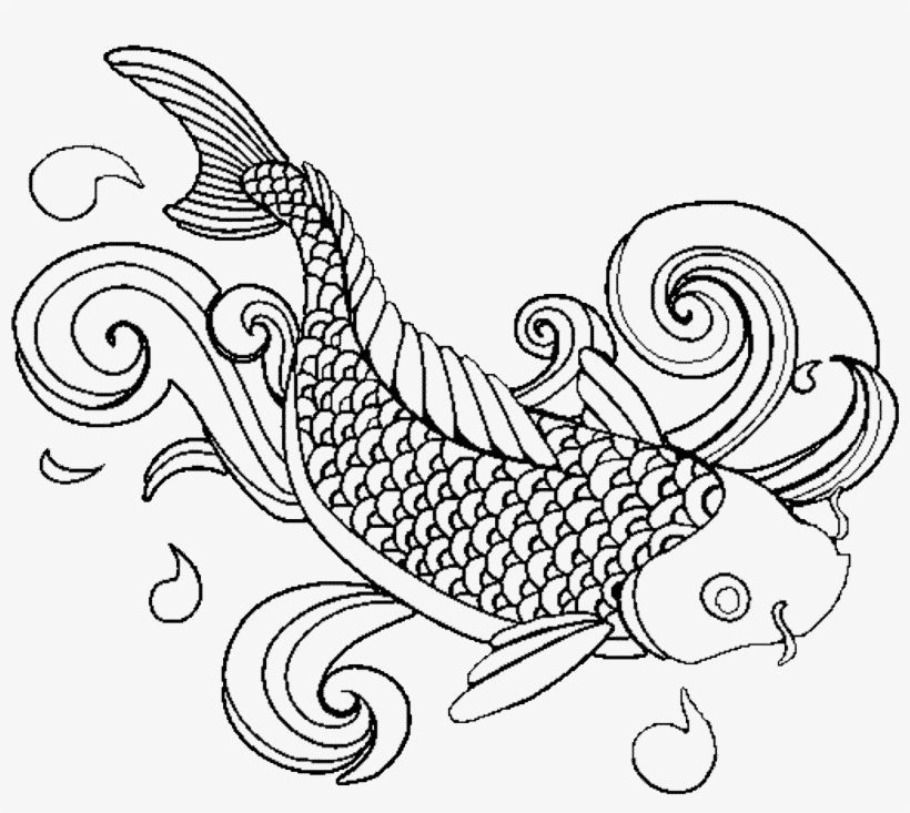 koi fish coloring pages