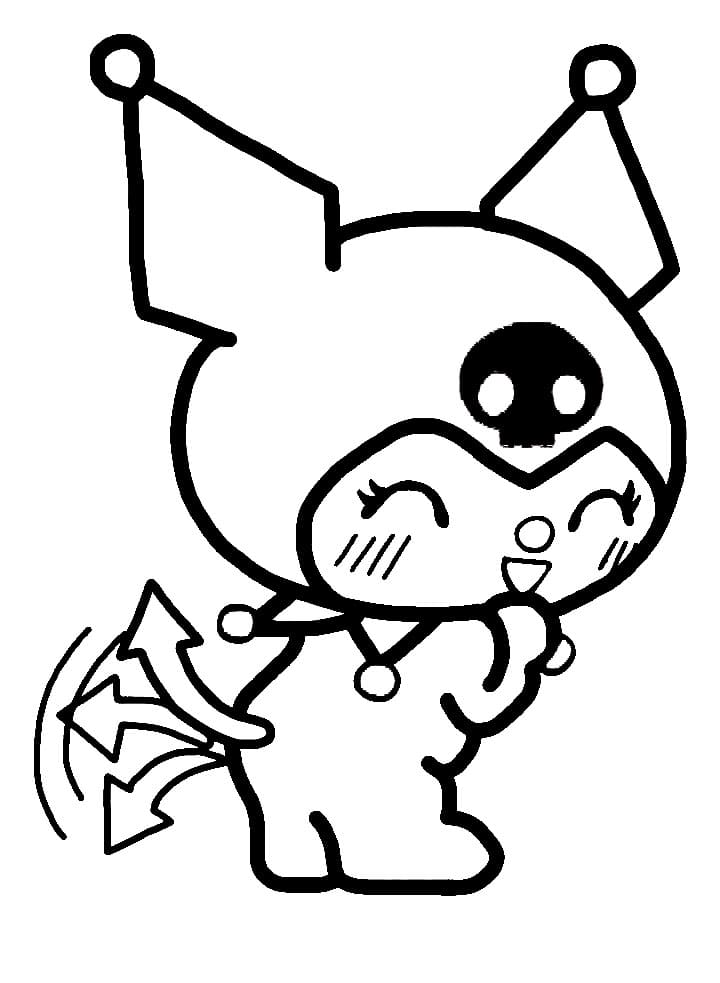 Kuromi Coloring Page