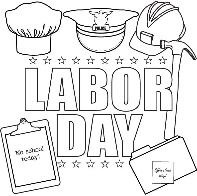 Labor Day Coloring Page