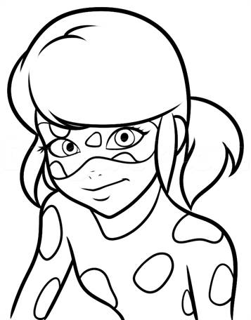 ladybug cartoon coloring page